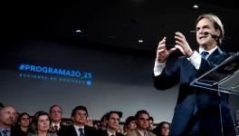 Luis Lacalle Pou, within 11 days of assuming the office as the president of Uruguay, has adopted neoliberal economic policies. (Pictured here in a campaign event in 2019) Photo: Javier Calvelo / adhocFOTOS