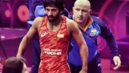 Wrestler Bajrang Punia and coach Shako Bentinidis