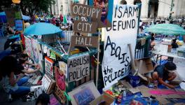 Protesters camped outside New York City hall for a week to demand the complete defunding of the NYPD.