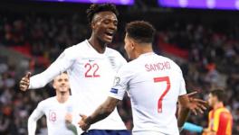 Tammy Abraham and Jadon sancho of England football team