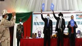 From the left, Sudan's President Al Burhan, South SUdan's President Salva Kiir, and Sudan's Prime Minister Abdalla Hamdok. Photo: RD correspondent