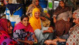 Women farmers at Singhu border.