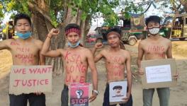 Protest by Karbi Students Association. Picture Credits: Ajay Rongchehon 