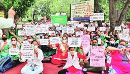 UP Contractual NHM Workers Begin Indefinite Strike For ‘Equal pay for Equal Work’