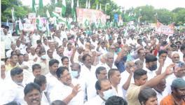 Tamil Nadu Vanigar Sangankalin Peramaippu held a protest on July 16 against GST in food products (Courtesy: A M Vikramaraja/Twitter) 