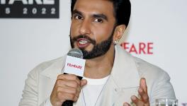 Bollywood actor Ranveer Singh addresses the press conference of the 67th Filmfare Awards 2022