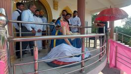 Vandalsed statue of Jesus Christ and Mother Marry, Infant Jesus Catholic Church, Thakarpura, Patti, Punjab.