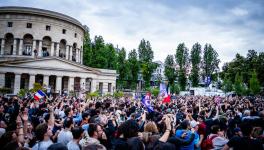 NFP rally after second round of general election, July 7, 2024. Source: Jean-Luc Mélenchon/X