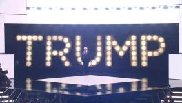 Donald Trump enters the stage on the last day of the Republican National Convention (Screenshot via CBS News)