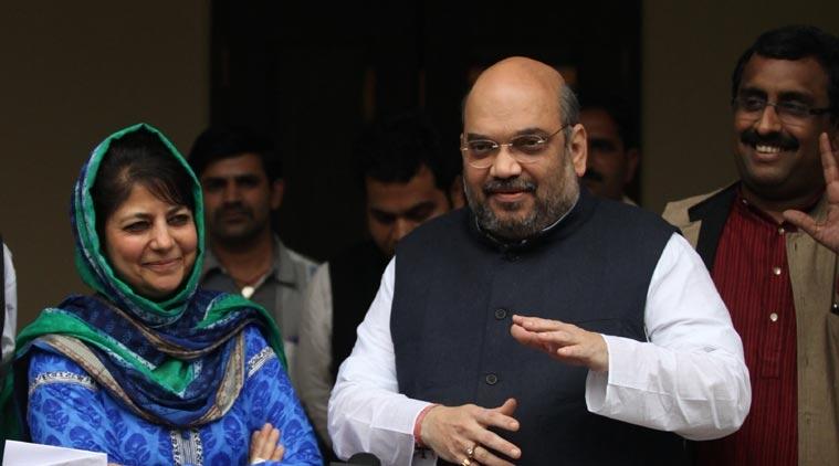 Mehbooba Mufti and Amit Shah