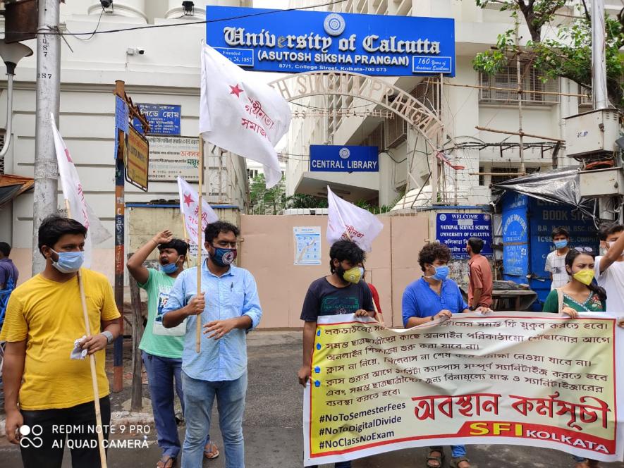 Students Protest Across West Bengal Demanding Fee Waiver