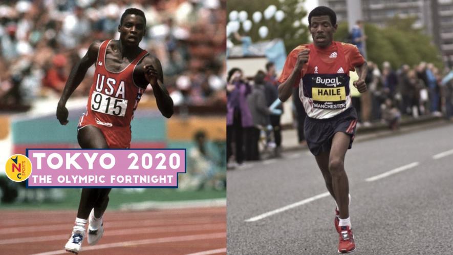 Athletics legends Carl Lewis and Haile Gebrselassie