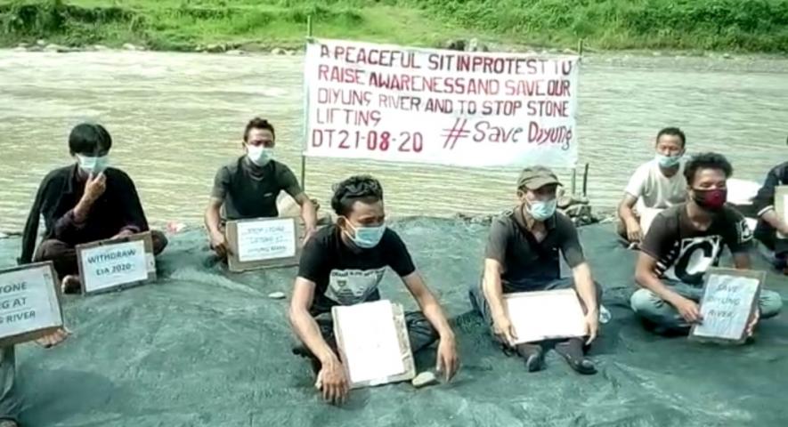 Stone Mining in Diyung River