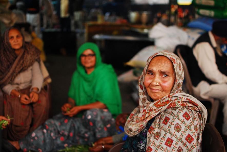 Women farmers at Singhu border.