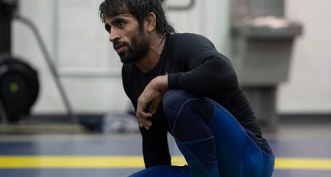 Indian wrestler Bajrang Punia at Tokyo Olympics