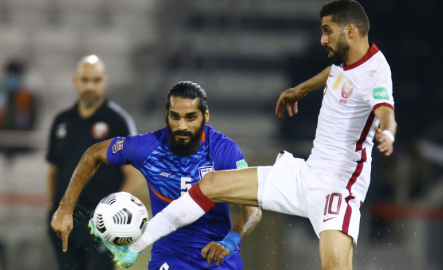 India vs qatar: Sandesh Jhingan and Hassan al Haydos