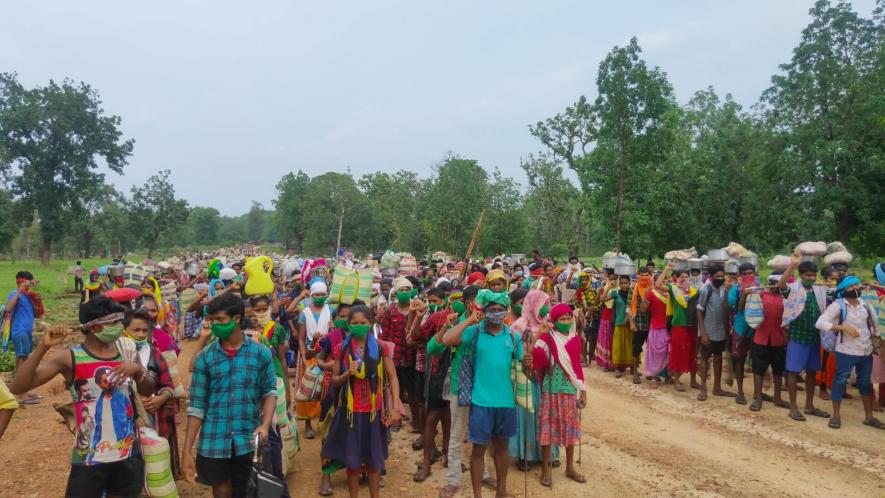 Many walked for over a week to reach Sarkeguda and attend the public meeting. Tribals of Chhattisgarh are stuck between the rock and a hard place.