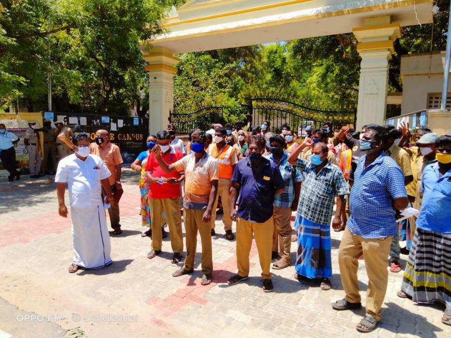 Sanitation workers protest 