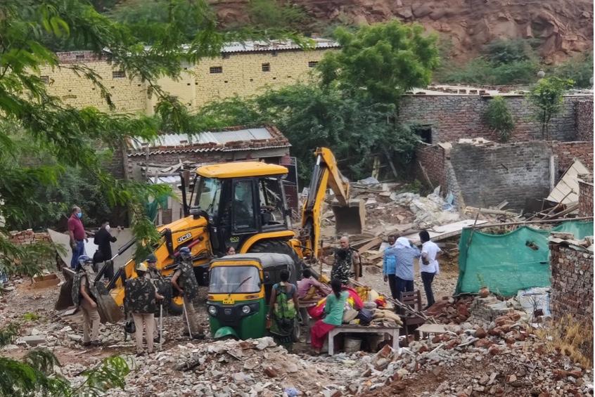 Faridabad Municipal Corporation Begins Demolition Work at Khori Village