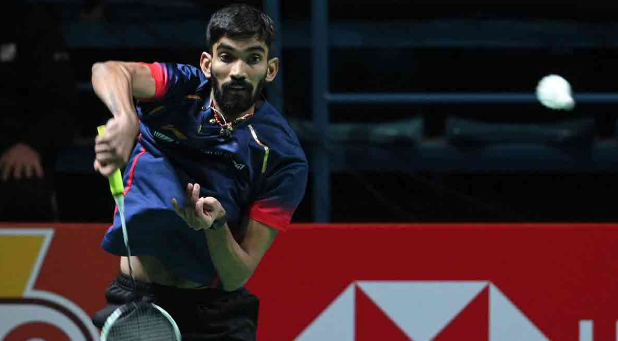 Kidambi Srikanth at BWF World Badminton Championships in Huelva, Spain.