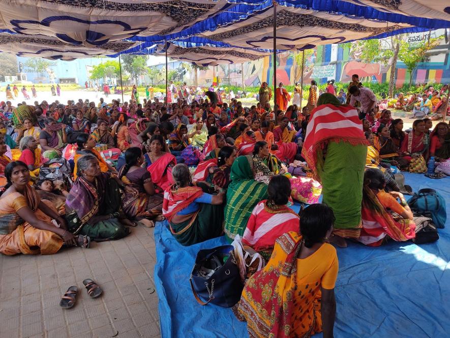 Protesting Devadasis at Freedom Park