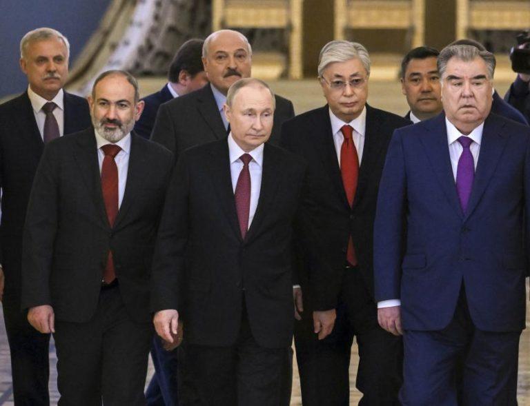 The leaders of the member states of Collective Security Treaty Organisation met in the Kremlin, Moscow, May 16, 2022 