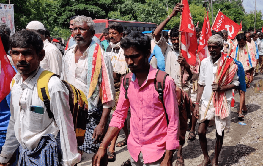 The Padayatra enters Ballari city