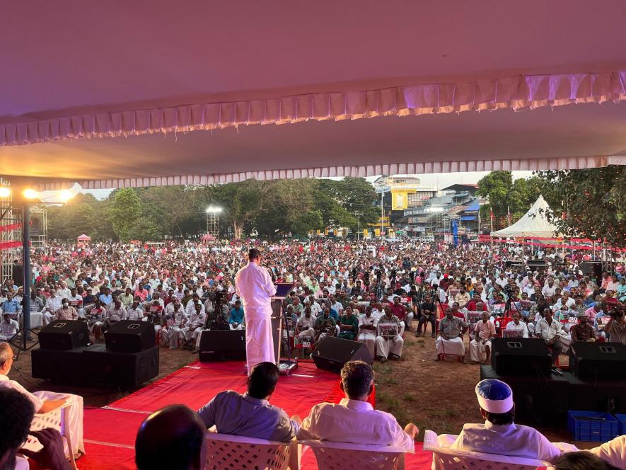 MV Govindan Master, CPI(M) state secretary, inaugurated the solidarity gathering held in Thrissu