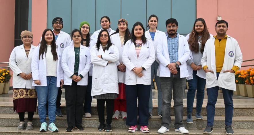 Dr Monica Garg (fourth from left in the first row) with NABL team which helped in developing black wheat (Photo sourced by Hiren Kumar Bose, 101Reporters).