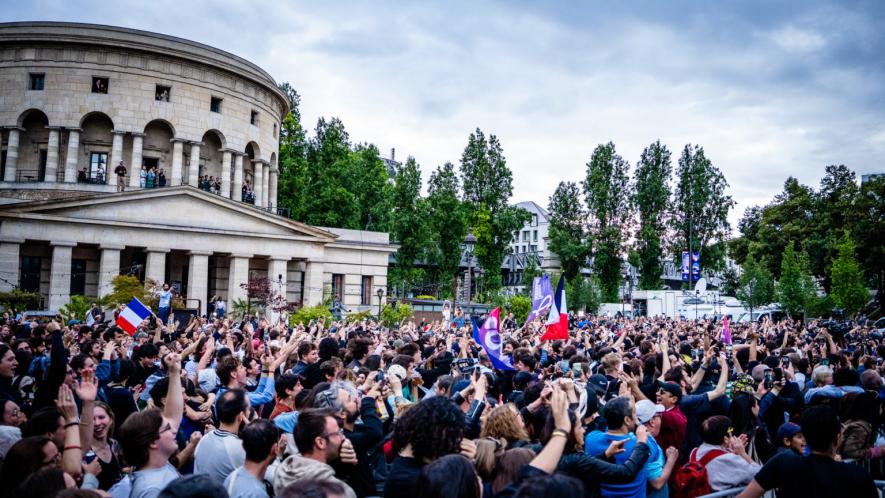 NFP rally after second round of general election, July 7, 2024. Source: Jean-Luc Mélenchon/X