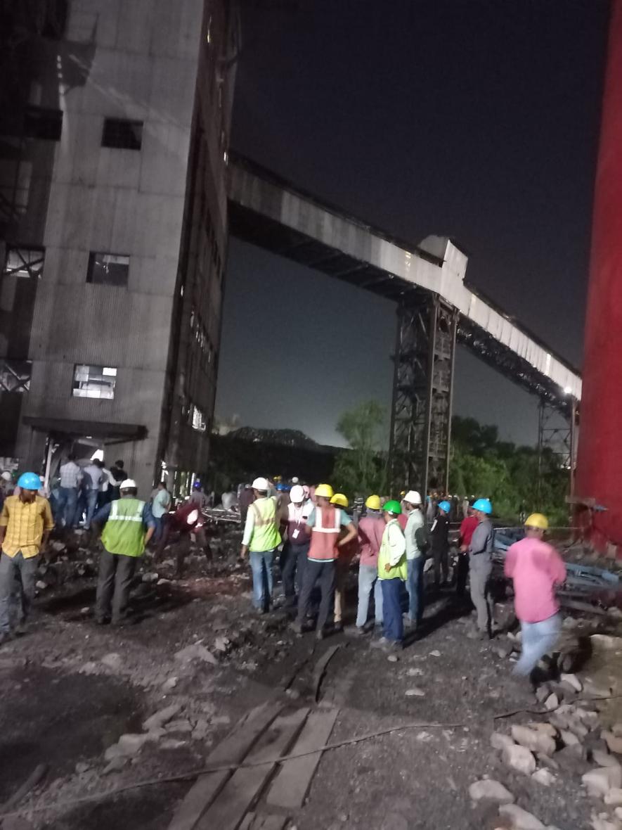 Mejia thermal power station coal handling area where the contract workers are repeatedly losing their lives in accidents.