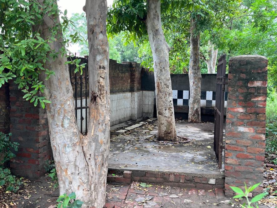 Boys’ bathroom at the government school in Chitana, Haryana.