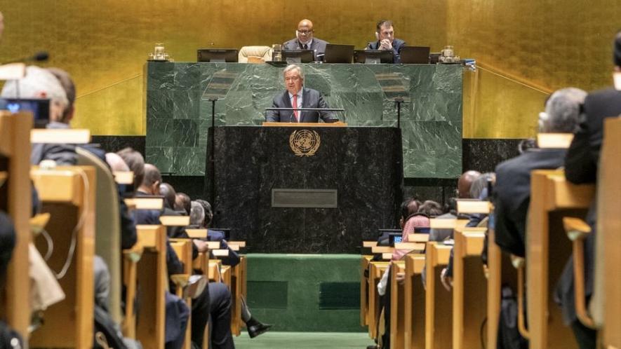 UN SG Antonio Guterres addressing the UNGA. Photo: UN News