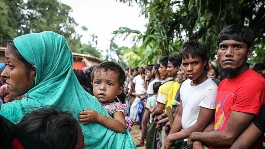 Rohingyas at the Kutupalong refugee camp in Bangladesh, October 2017. Photo: Tasnim / Wikimedia Commons