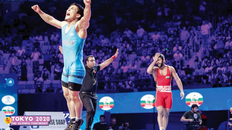 Bajrang Punia after his defeat at the 2019 World Championships